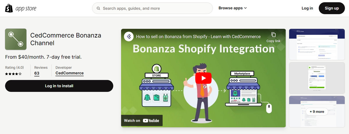 CedCommerce Bonanza Channel